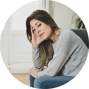 woman with eczema concerned about her mental health woman with eczema concerned about her mental health